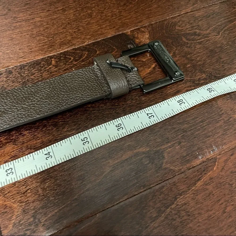 Betsey Johnson Dark Brown Belt With Leopard Interior Print 38”